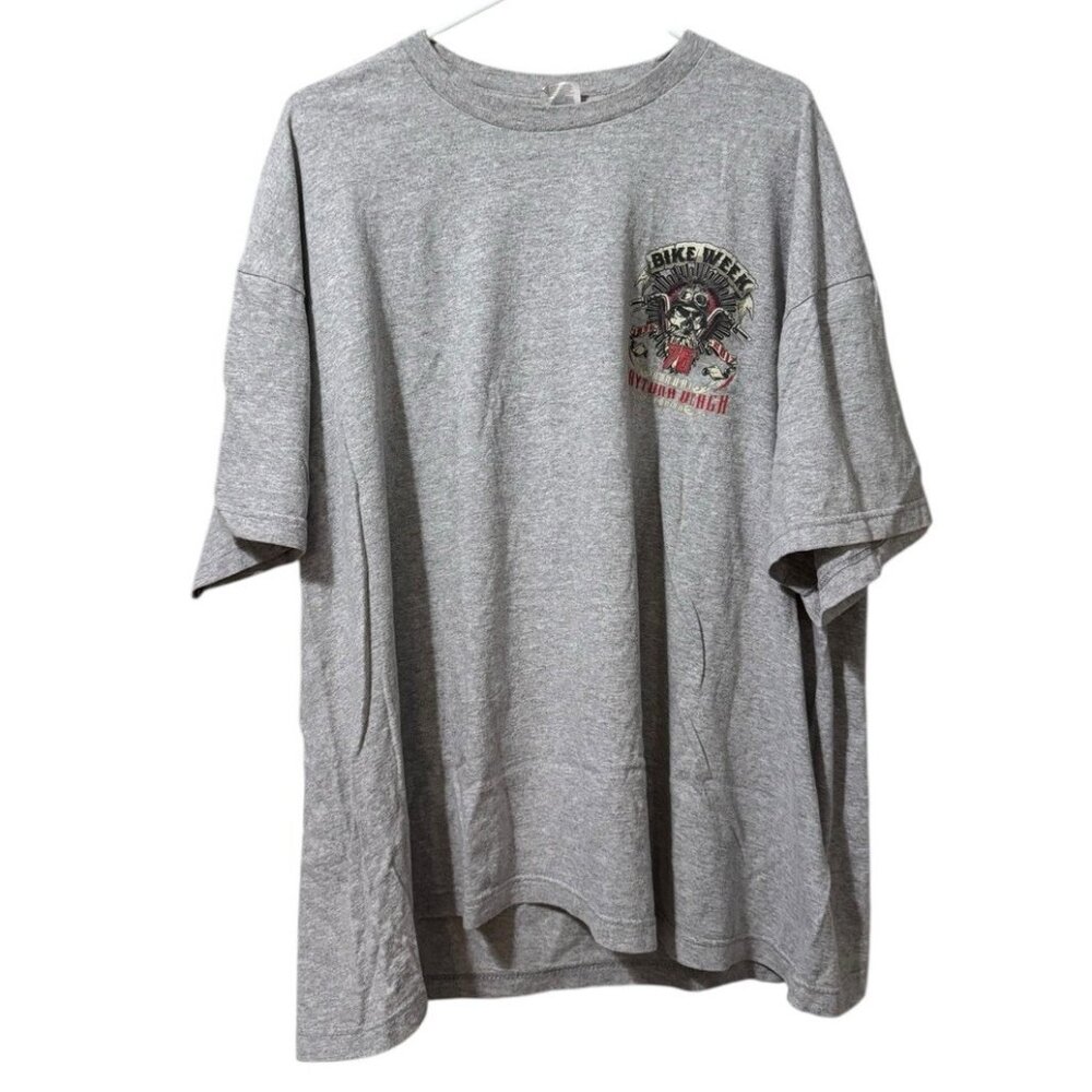Bike Week Shirt Men Size 3X Gray Daytona Beach Motorcycle 76th Annual Event